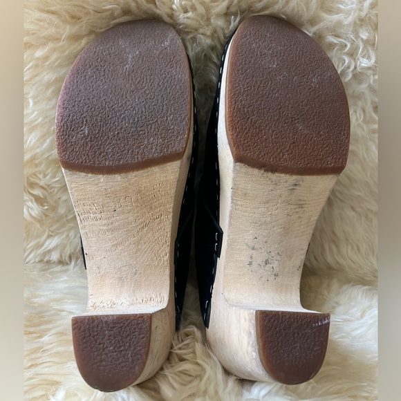 Swedish Hasbeens Slip-In Classic Clogs size 39 BLACK - Picture 9 of 13